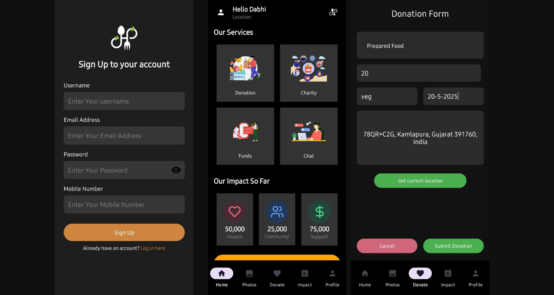 FoodForAll Platform Screenshot